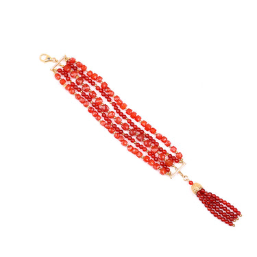 Ember Glow - Carnelian 5 line bracelet