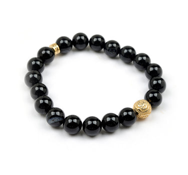 Natural Black Agate Bracelet for Protection