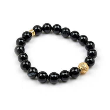 Aum of empowering onyx bracelet