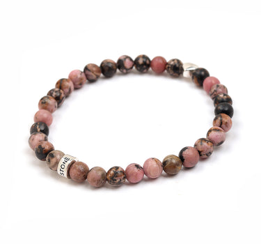 Rhodonite with heart charm