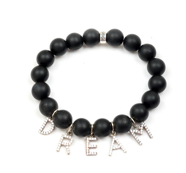 Dream bracelet with Matt Black onyx stone