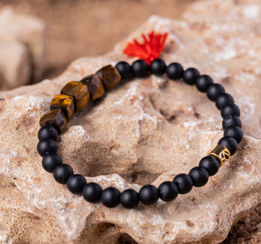 Black Onyx and Tiger's Eye  Bracelet