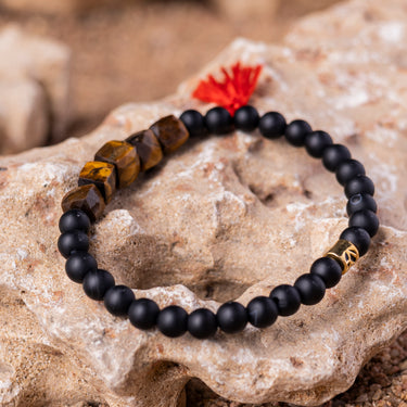 Black Onyx and Tiger's Eye  Bracelet