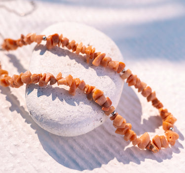 PEACH MOONSTONE AIRA NECKLACE