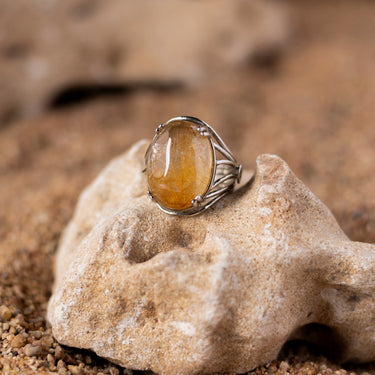 SUNBURST RUTILE RING