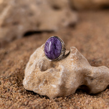 For Emotional Balance: Charoite Power Ring