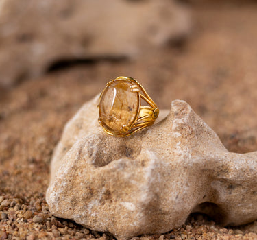 SUNBURST RUTILE RING