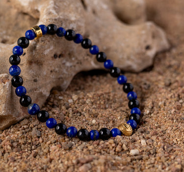 Lapis Lazuli and Black Tourmaline  Bracelet For Healing Benefits