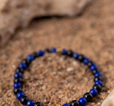 Lapis Lazuli and Black Tourmaline  Bracelet For Healing Benefits