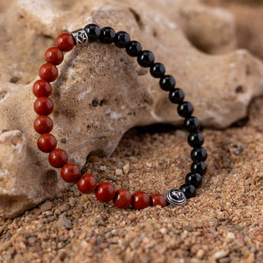Jasper Tourmaline OM Shield Bracelet