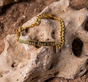 Men's Chain Bracelet: Custom Engraved