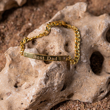 Men's Chain Bracelet: Custom Engraved