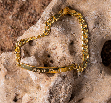 Men's Chain Bracelet: Custom Engraved