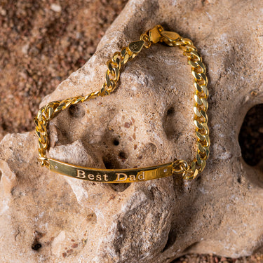 Men's Chain Bracelet: Custom Engraved