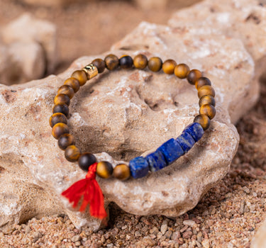 Tiger's Eye and Lapis Lazuli  Bracelet