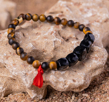 Tiger's Eye and Black Onyx  Bracelet