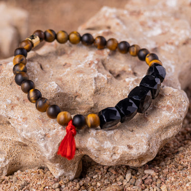 Tiger's Eye and Black Onyx  Bracelet