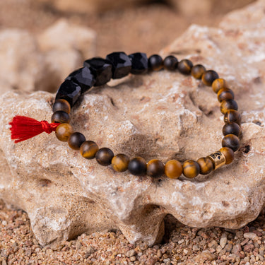 Tiger's Eye and Black Onyx  Bracelet