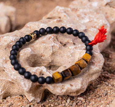 Black Onyx and Tiger's Eye  Bracelet