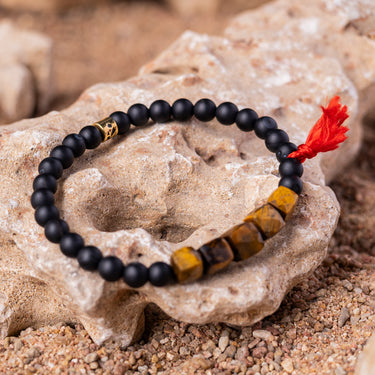 Black Onyx and Tiger's Eye  Bracelet