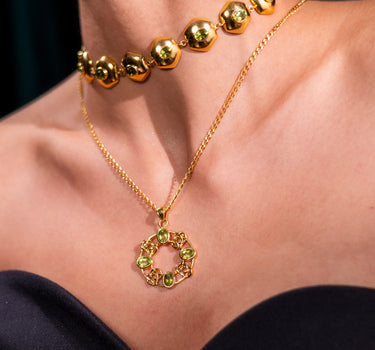 Peridot Medallion Necklace