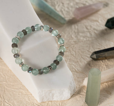 Career Clarity Bracelet – Fluorite & Labradorite for Focus, Growth & Direction