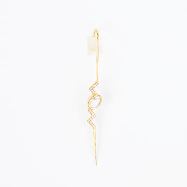 Clear Quartz Volt Ear Cuff