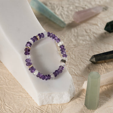 Anxiety and Stress - Amethyst, Rainbow Moonstone