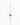 A 18K Gold-plated 925 sterling silver ear cuff with oval green bezel set gemstones and zig zag pavé zircon accents on white background