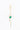 A 18K Gold-plated 925 sterling silver ear cuff with oval green bezel set gemstones and zig zag pavé zircon accents on white background