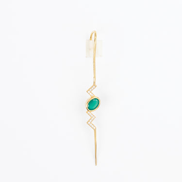 Green Onyx Volt Earcuff