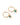 Gold-plated hoop earrings with floral charms featuring a bezel set green gemstone surrounded by cubic zirconia accents on white background.