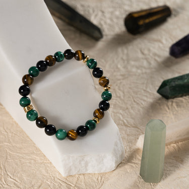 Travel Protection- Malachite, Tiger's Eye, Black Tourmaline