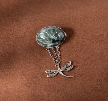 Seraphinite Dragonfly Brooch