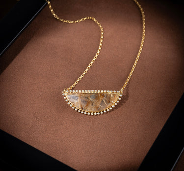 Golden Rutile Quartz Necklace