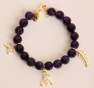 Amethyst Meadow Charm bracelet