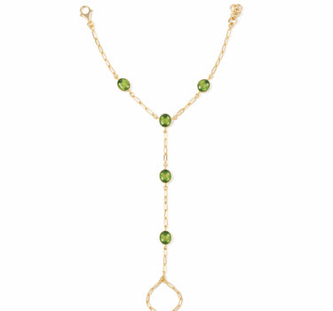 Peridot Hand Chain Bracelet