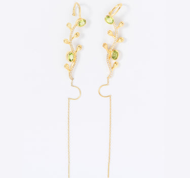 Golden Vine Peridot Earcuff