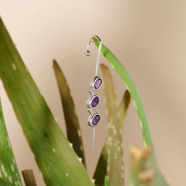 Amethyst Trinity Ear Cuff