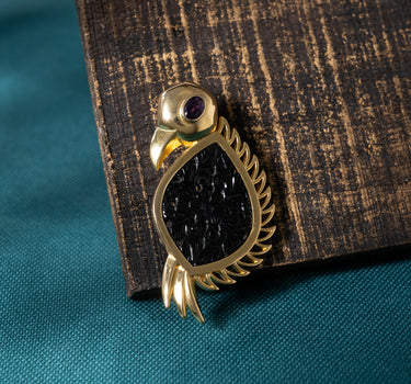 Midnight Wingbird Brooch