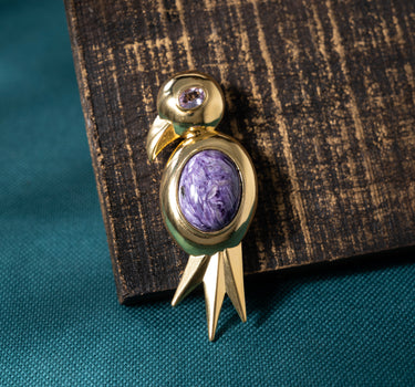 Purple Dreambird Brooch
