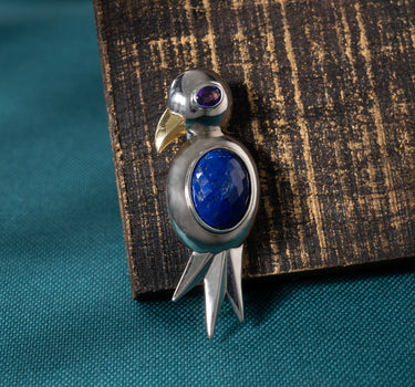 Royal Bluebird Brooch