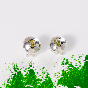 Luminous Light Peridot Stud Earrings