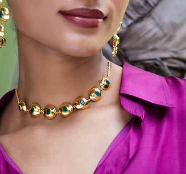 Radiant Light Green Onyx Choker Necklace