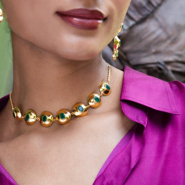 Radiant Light Green Onyx Choker Necklace