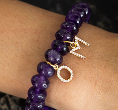 Om bracelet with Amethyst