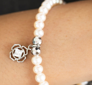 June - Pearl with flower charm