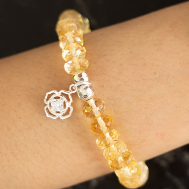 November- Citrine with flower charm