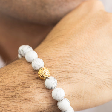 Aum of calming howlite bracelet