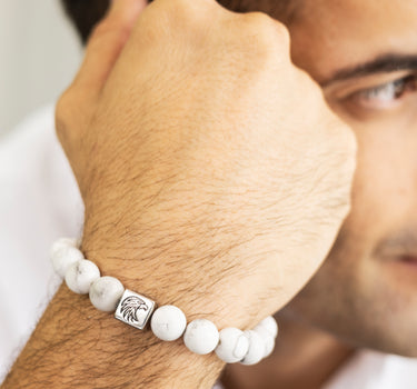 Howlite Stone Eagle Bracelet for Calmness